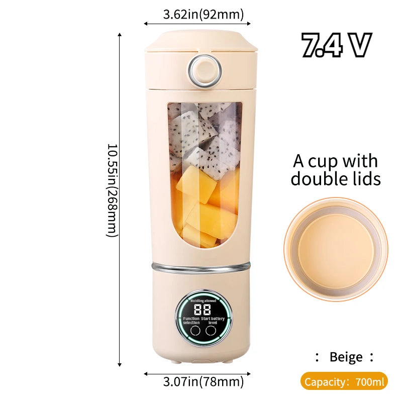 Portable 12-Blade Smoothie Blender (700ML)
