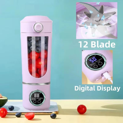 Portable 12-Blade Smoothie Blender (700ML)